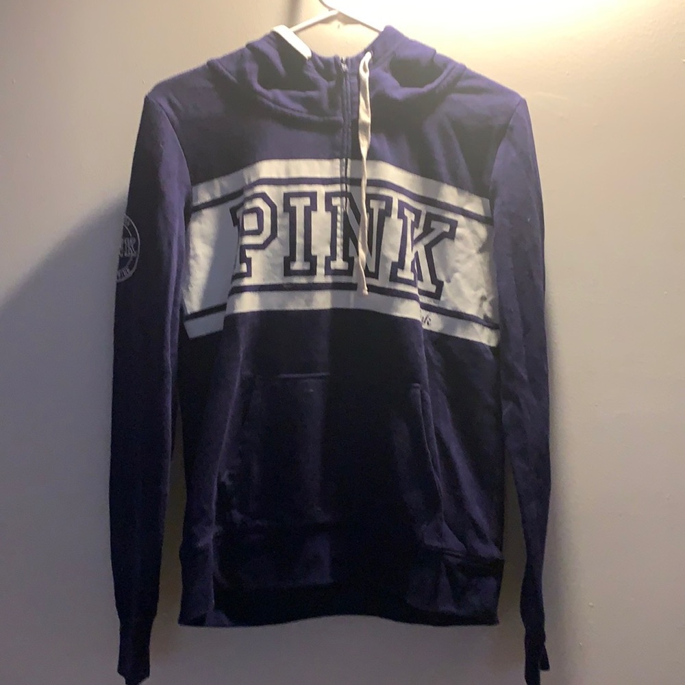 Pink Victoria Secret Half zipped sweater sz S